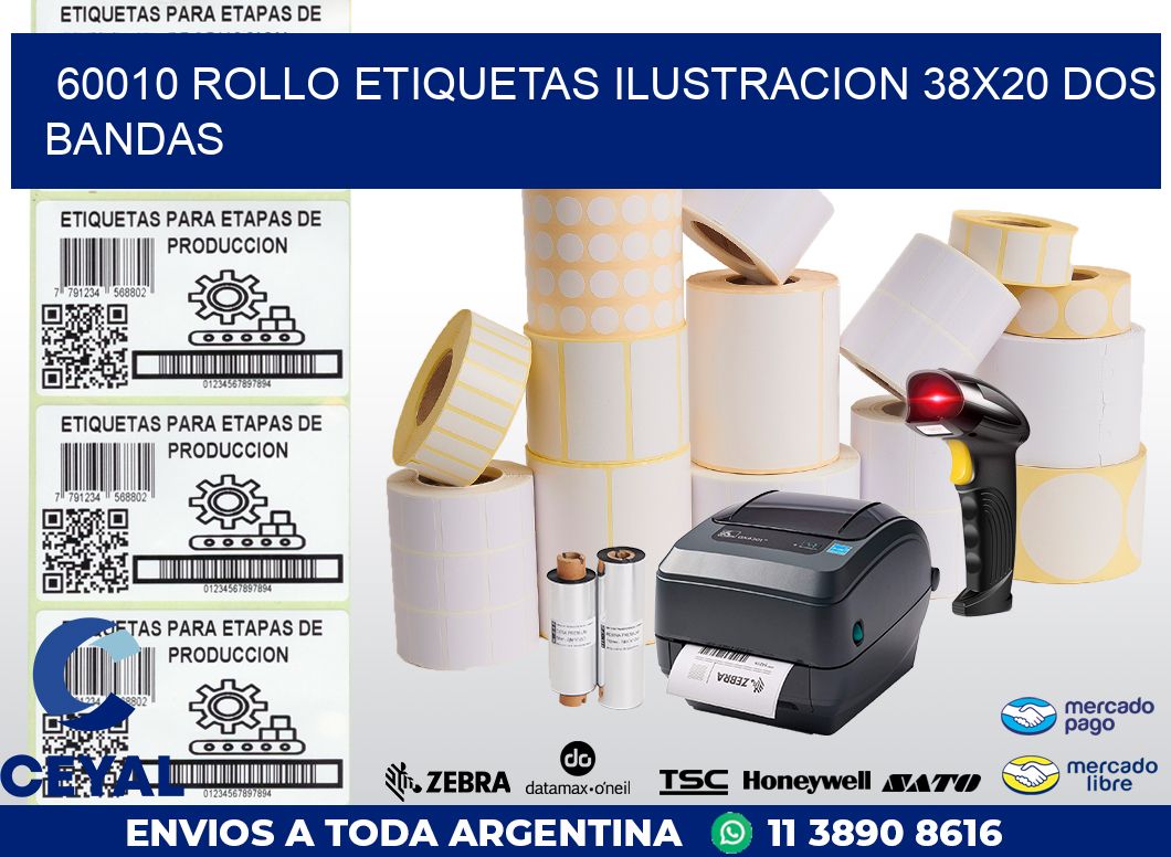 60010 ROLLO ETIQUETAS ILUSTRACION 38X20 DOS BANDAS