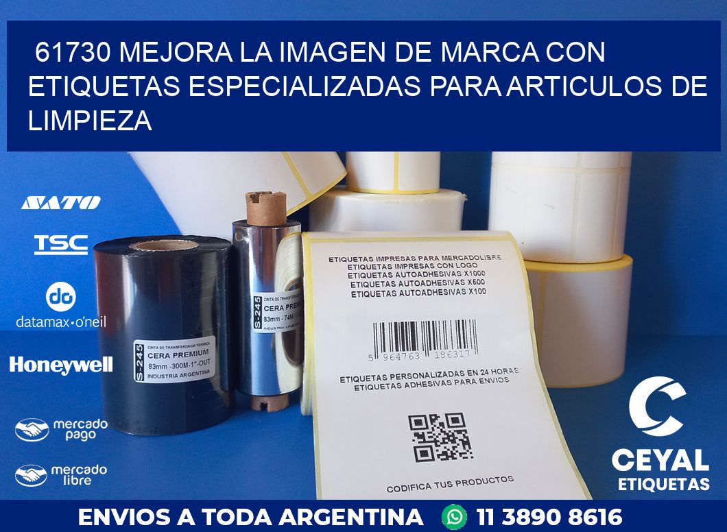 61730 MEJORA LA IMAGEN DE MARCA CON ETIQUETAS ESPECIALIZADAS PARA ARTICULOS DE LIMPIEZA