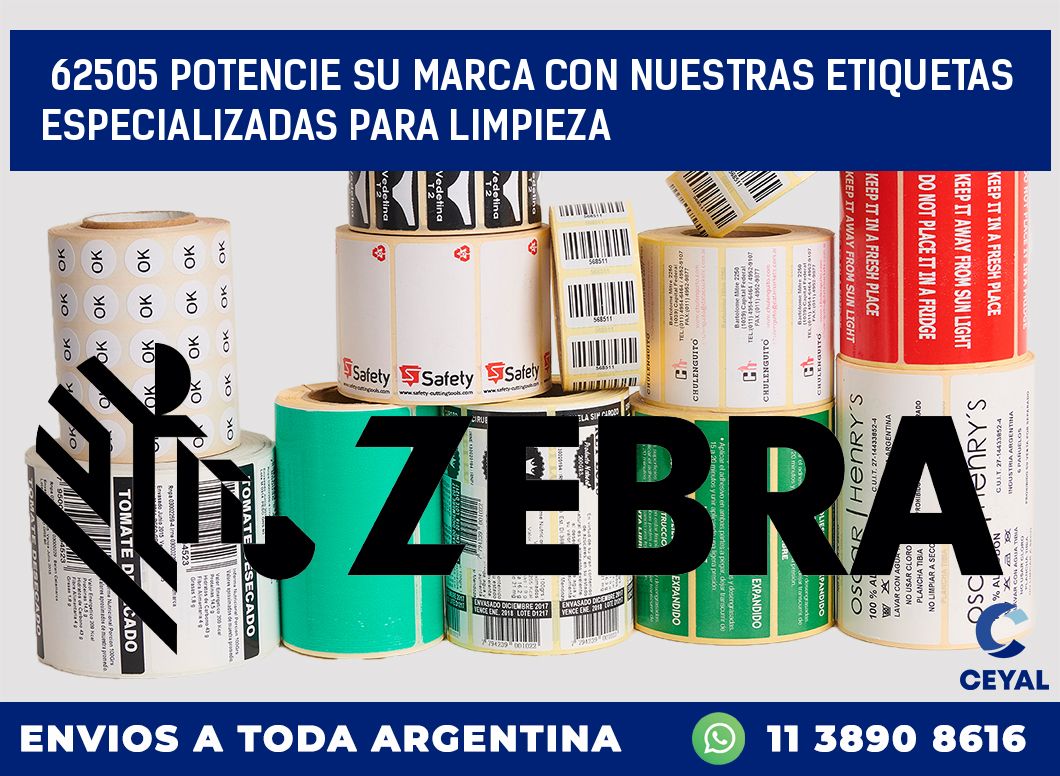 62505 POTENCIE SU MARCA CON NUESTRAS ETIQUETAS ESPECIALIZADAS PARA LIMPIEZA