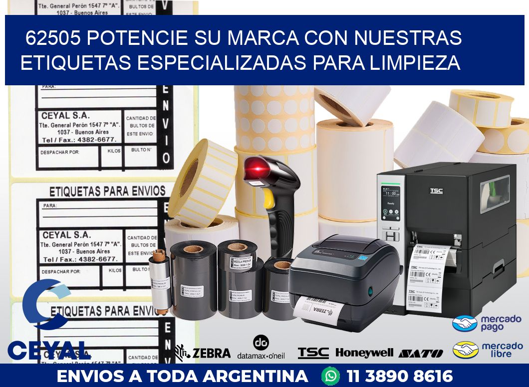 62505 POTENCIE SU MARCA CON NUESTRAS ETIQUETAS ESPECIALIZADAS PARA LIMPIEZA