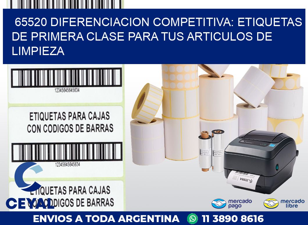65520 DIFERENCIACION COMPETITIVA: ETIQUETAS DE PRIMERA CLASE PARA TUS ARTICULOS DE LIMPIEZA