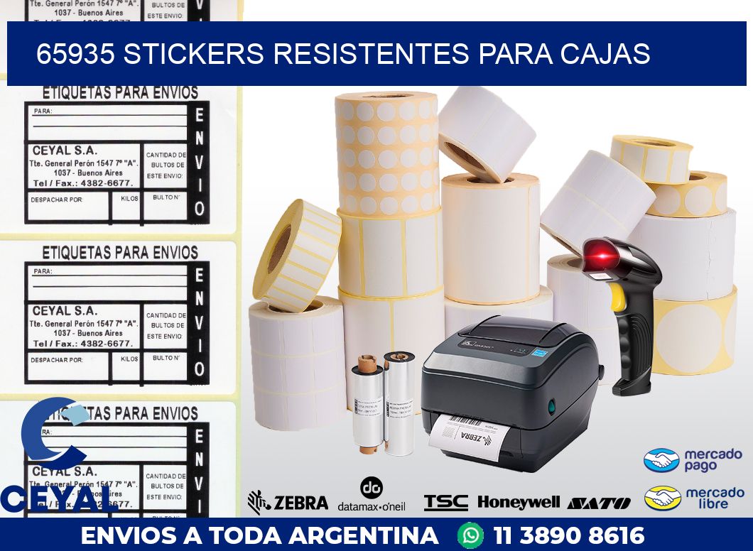 65935 STICKERS RESISTENTES PARA CAJAS