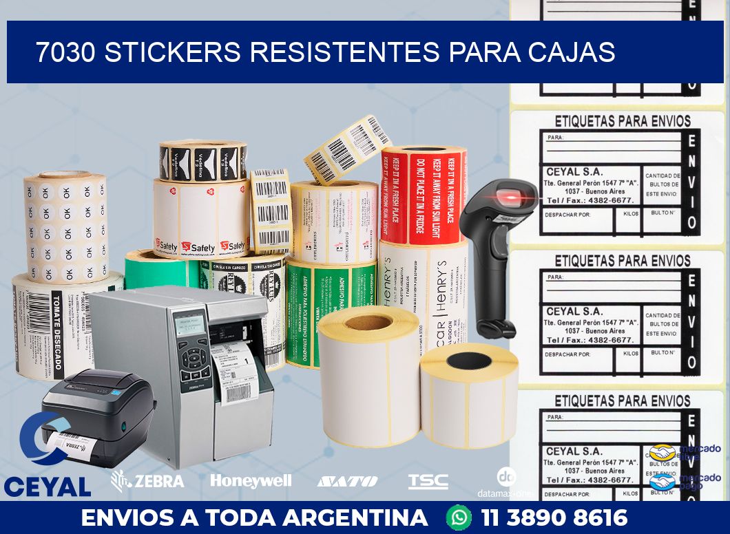 7030 STICKERS RESISTENTES PARA CAJAS
