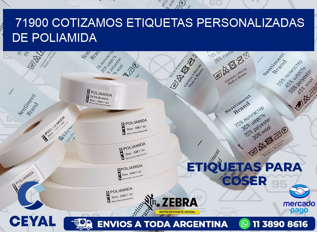 71900 COTIZAMOS ETIQUETAS PERSONALIZADAS DE POLIAMIDA