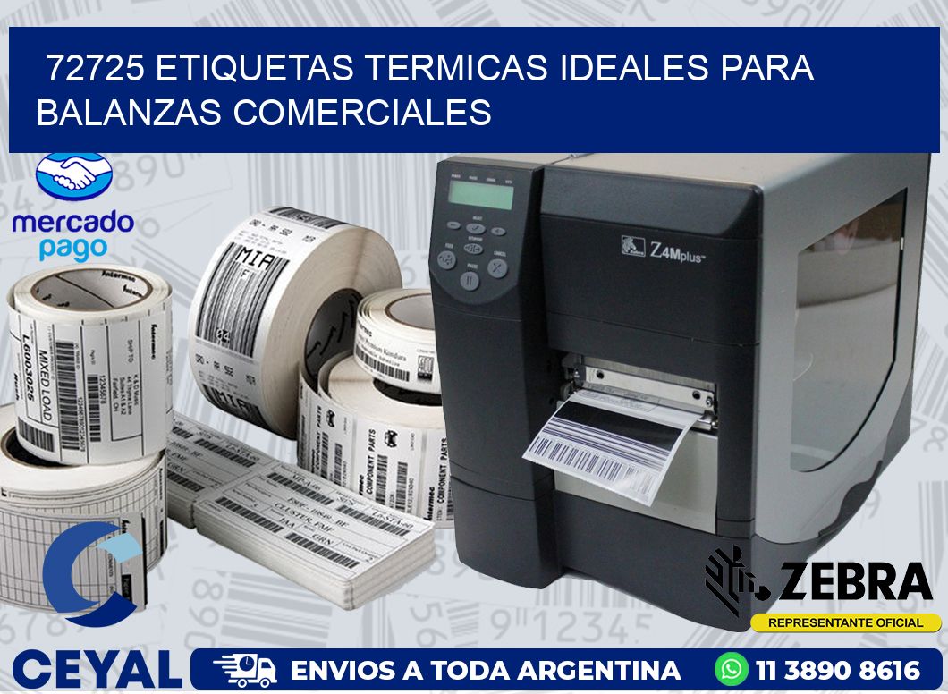 72725 ETIQUETAS TERMICAS IDEALES PARA BALANZAS COMERCIALES