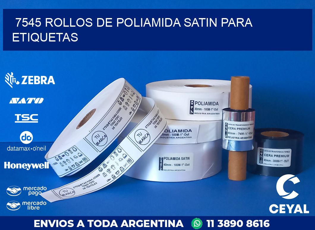7545 ROLLOS DE POLIAMIDA SATIN PARA ETIQUETAS