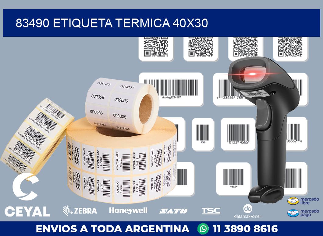 83490 ETIQUETA TERMICA 40X30