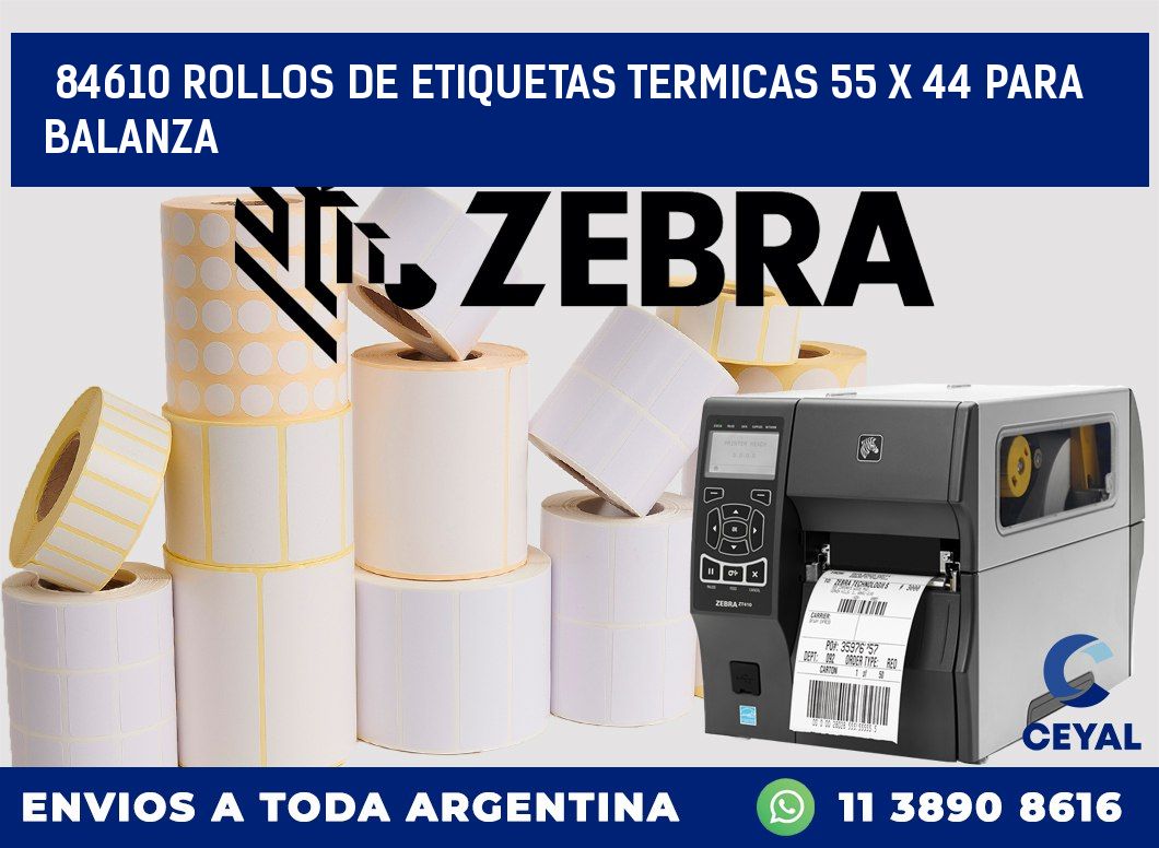 84610 ROLLOS DE ETIQUETAS TERMICAS 55 X 44 PARA BALANZA
