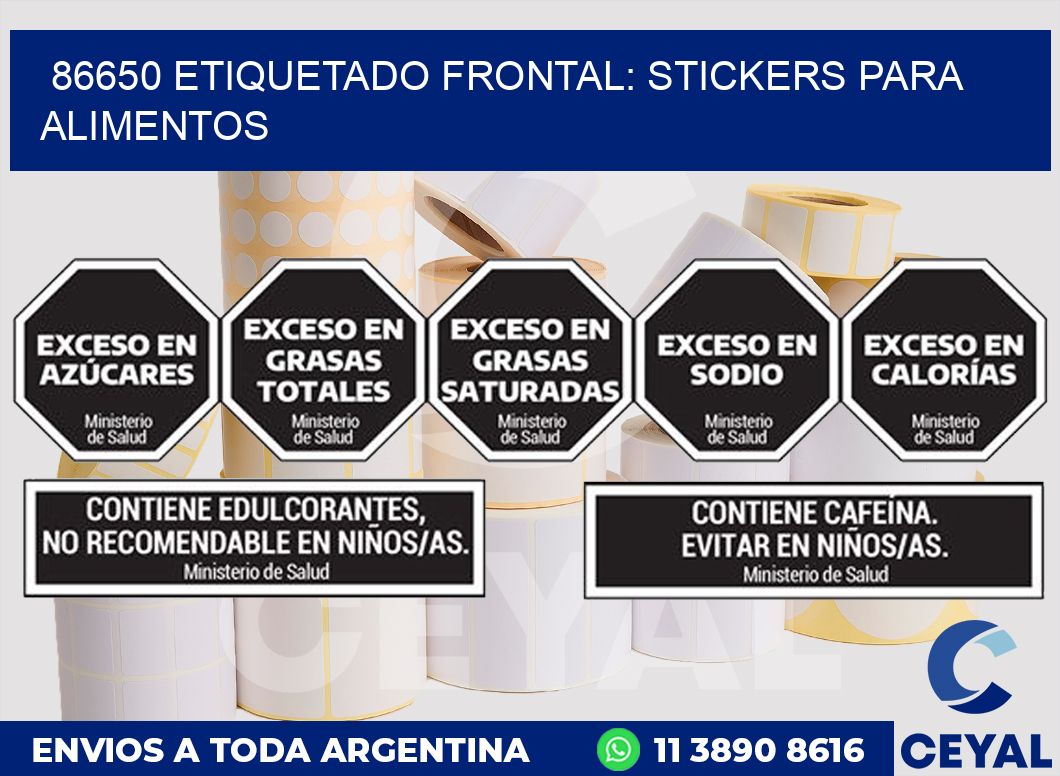 86650 ETIQUETADO FRONTAL: STICKERS PARA ALIMENTOS