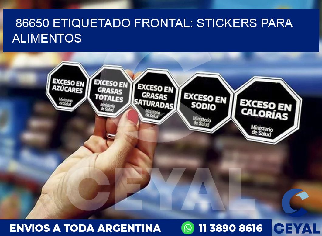 86650 ETIQUETADO FRONTAL: STICKERS PARA ALIMENTOS