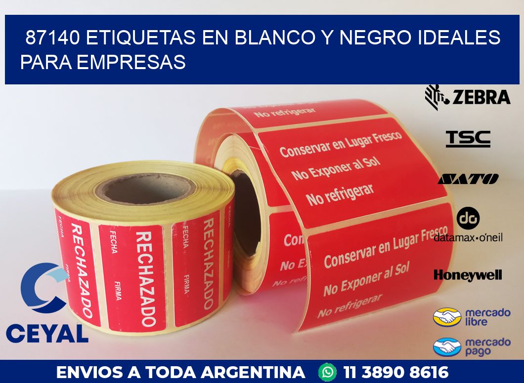87140 ETIQUETAS EN BLANCO Y NEGRO IDEALES PARA EMPRESAS