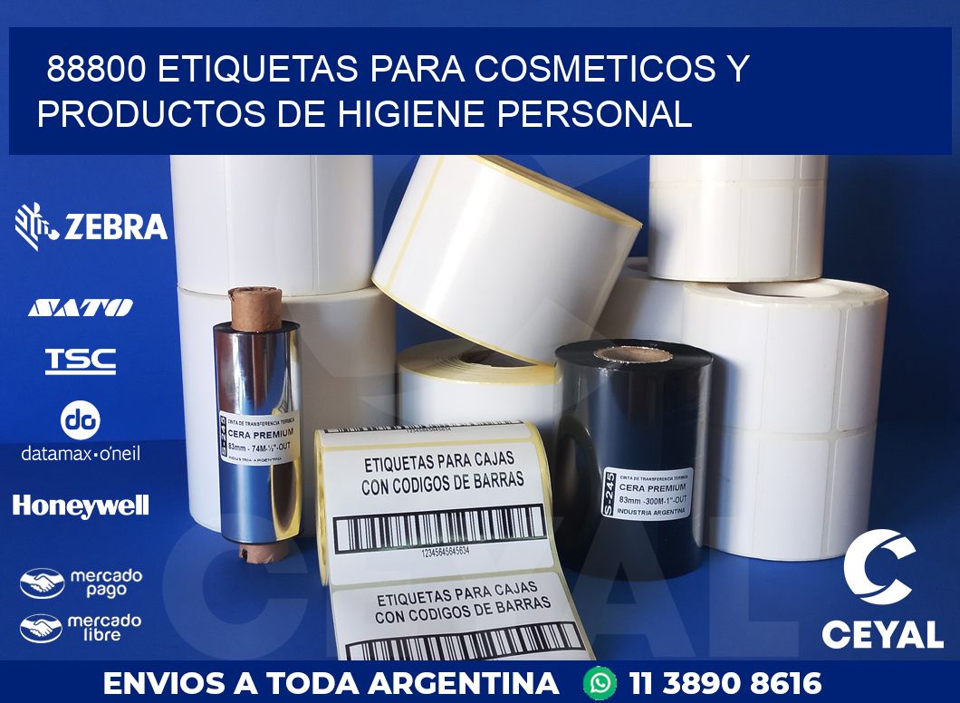 88800 ETIQUETAS PARA COSMETICOS Y PRODUCTOS DE HIGIENE PERSONAL