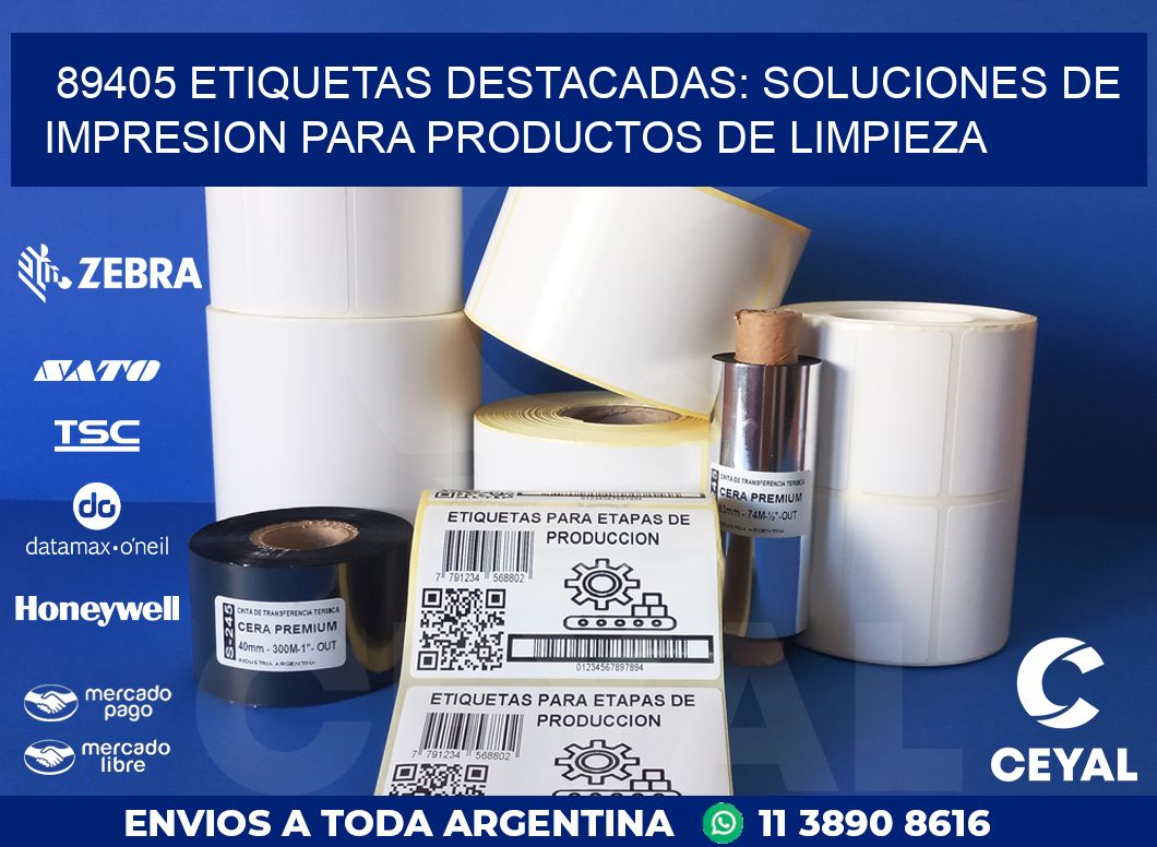 89405 ETIQUETAS DESTACADAS: SOLUCIONES DE IMPRESION PARA PRODUCTOS DE LIMPIEZA