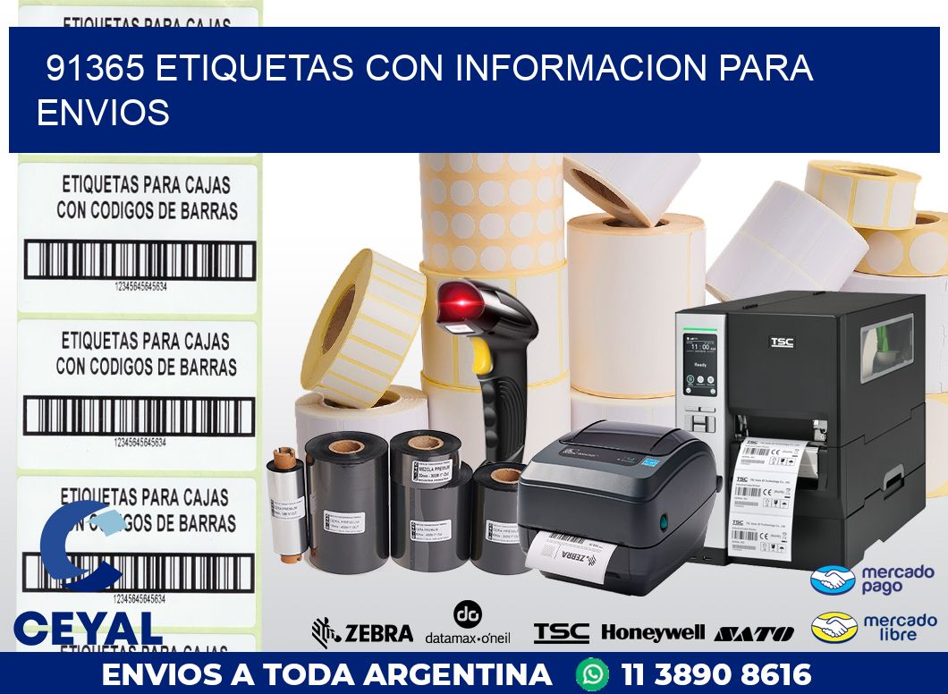 91365 ETIQUETAS CON INFORMACION PARA ENVIOS