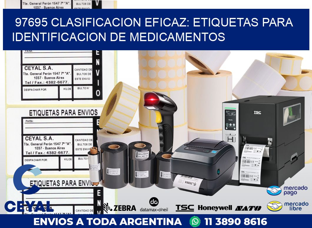97695 CLASIFICACION EFICAZ: ETIQUETAS PARA IDENTIFICACION DE MEDICAMENTOS