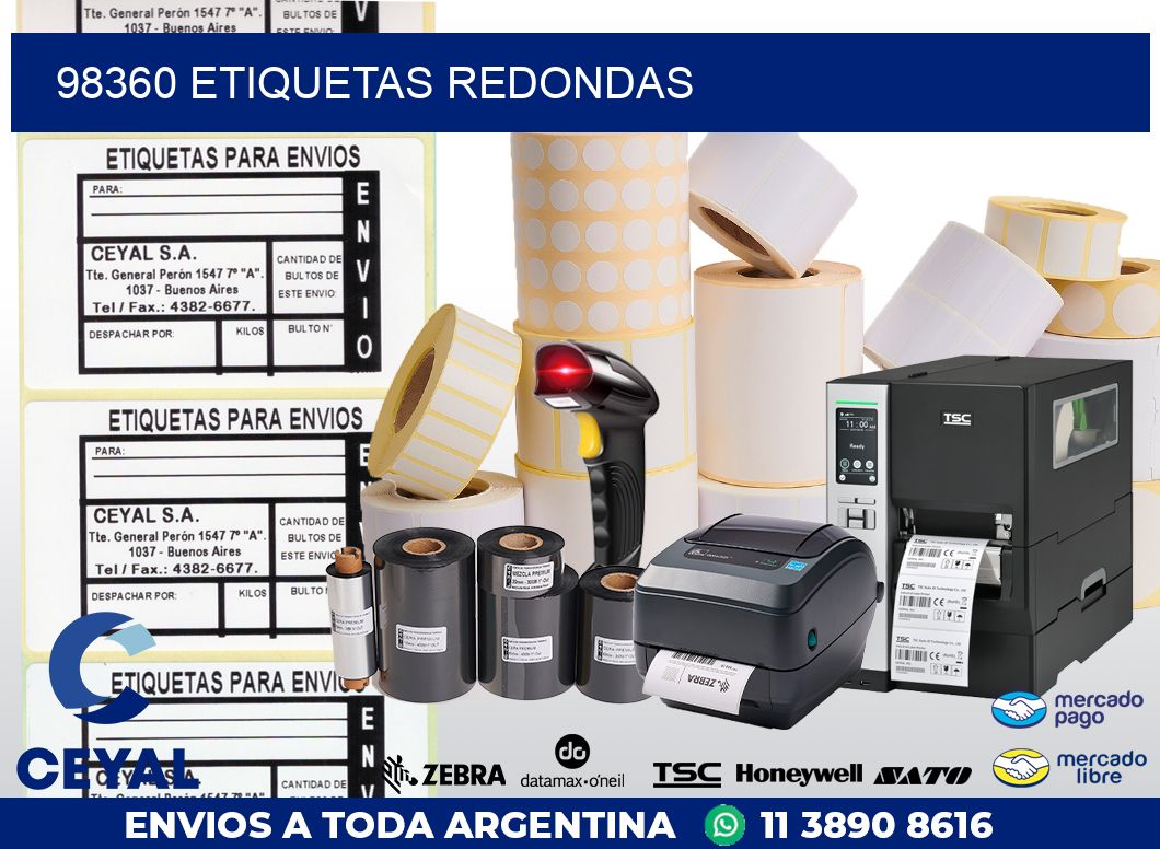 98360 ETIQUETAS REDONDAS