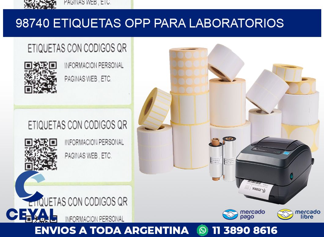 98740 ETIQUETAS OPP PARA LABORATORIOS