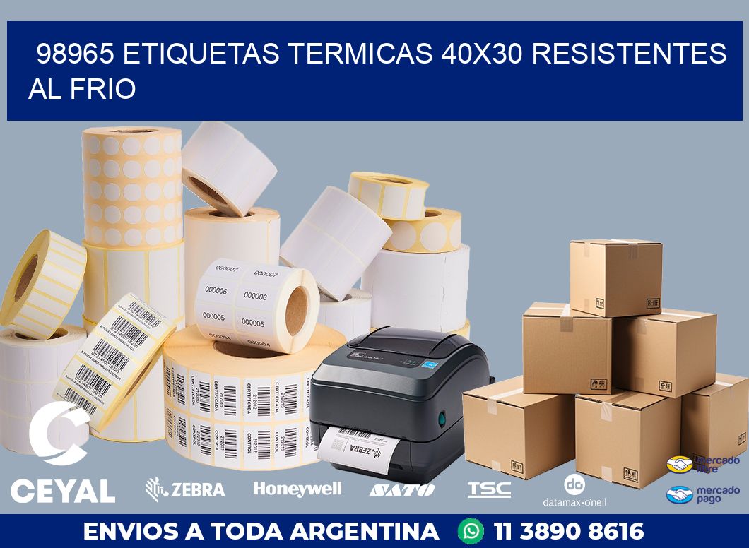 98965 ETIQUETAS TERMICAS 40X30 RESISTENTES AL FRIO