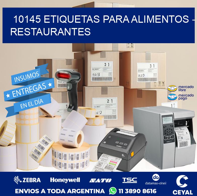 10145 ETIQUETAS PARA ALIMENTOS - RESTAURANTES
