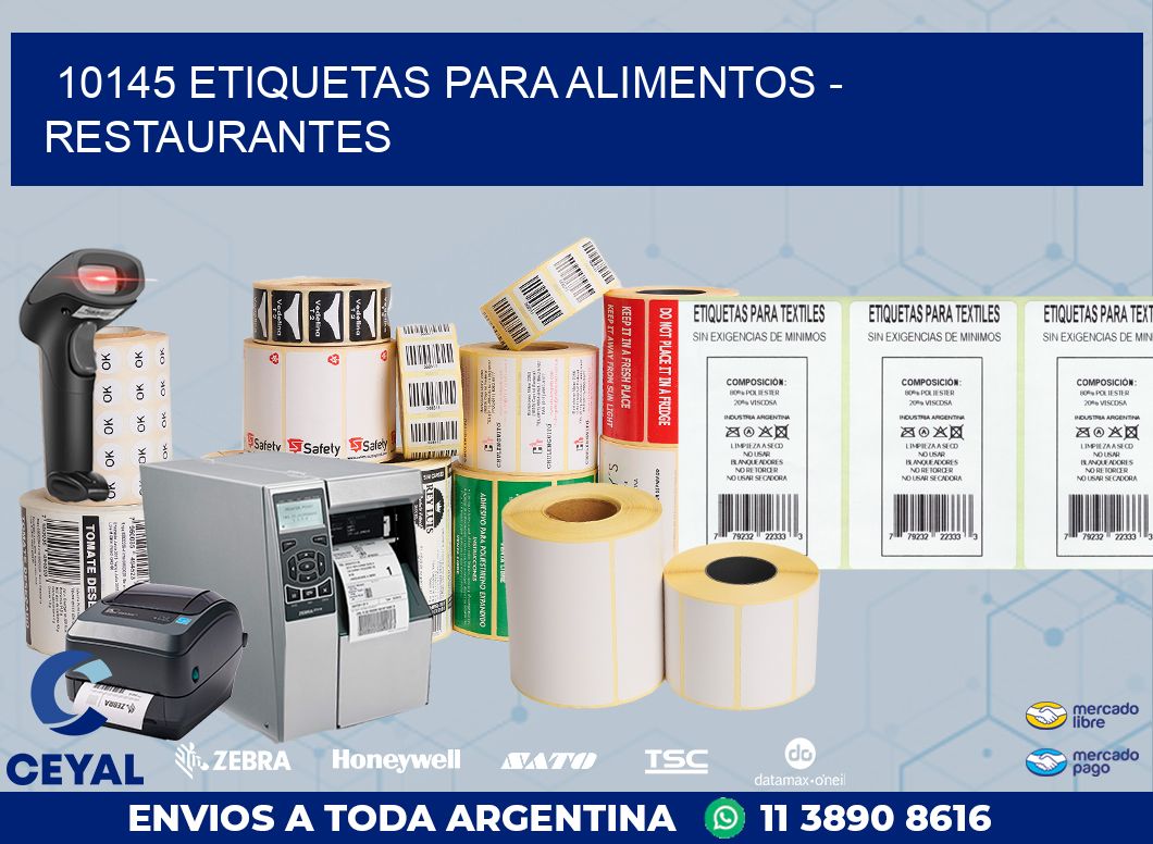 10145 ETIQUETAS PARA ALIMENTOS – RESTAURANTES