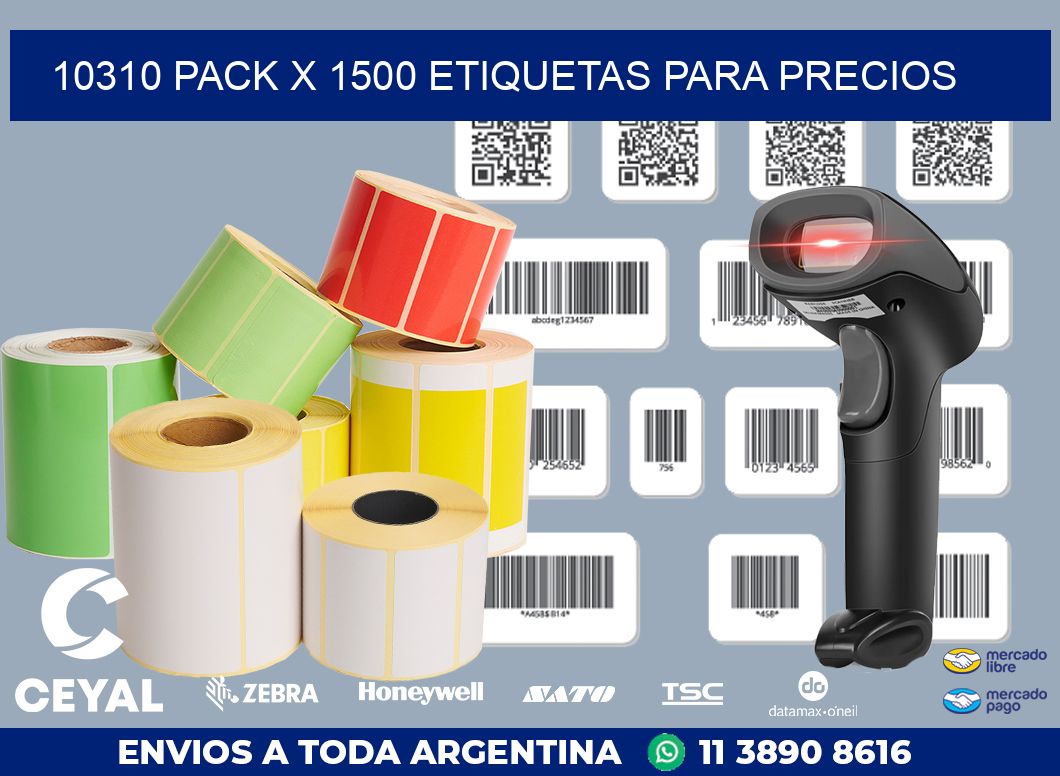 10310 PACK X 1500 ETIQUETAS PARA PRECIOS