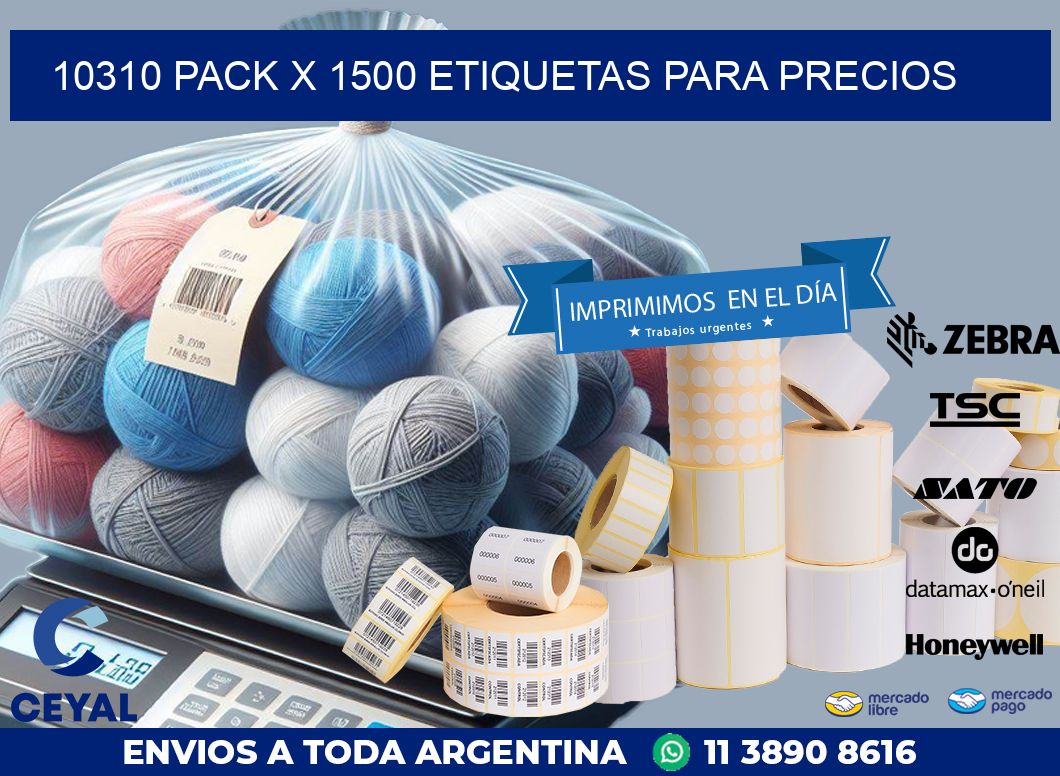 10310 PACK X 1500 ETIQUETAS PARA PRECIOS