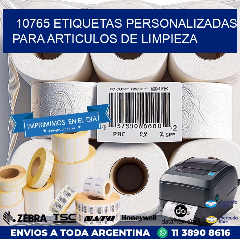 10765 ETIQUETAS PERSONALIZADAS PARA ARTICULOS DE LIMPIEZA