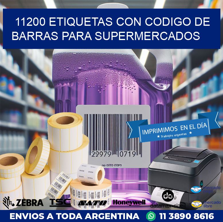 11200 ETIQUETAS CON CODIGO DE BARRAS PARA SUPERMERCADOS