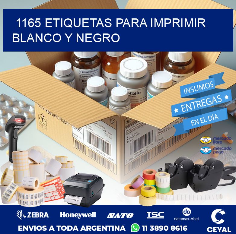 1165 ETIQUETAS PARA IMPRIMIR BLANCO Y NEGRO