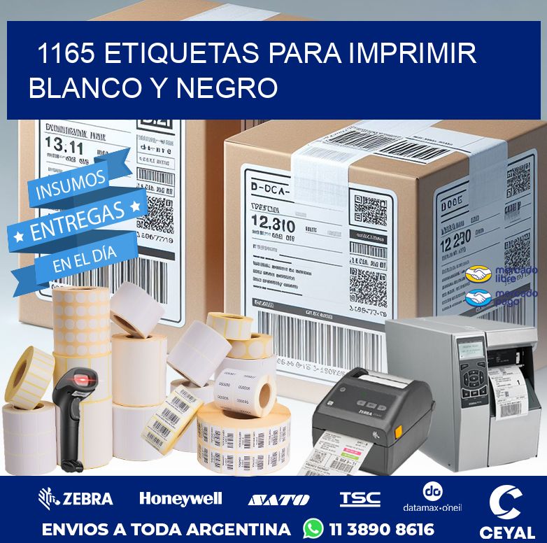 1165 ETIQUETAS PARA IMPRIMIR BLANCO Y NEGRO