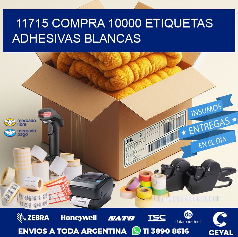 11715 COMPRA 10000 ETIQUETAS ADHESIVAS BLANCAS