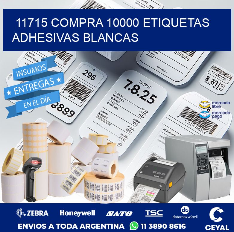 11715 COMPRA 10000 ETIQUETAS ADHESIVAS BLANCAS