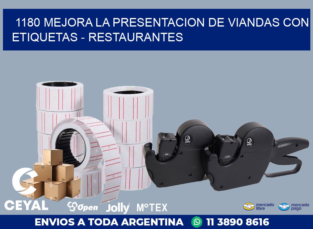 1180 MEJORA LA PRESENTACION DE VIANDAS CON ETIQUETAS - RESTAURANTES