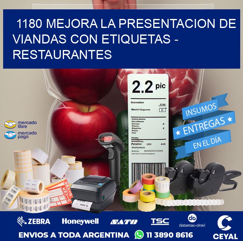 1180 MEJORA LA PRESENTACION DE VIANDAS CON ETIQUETAS - RESTAURANTES