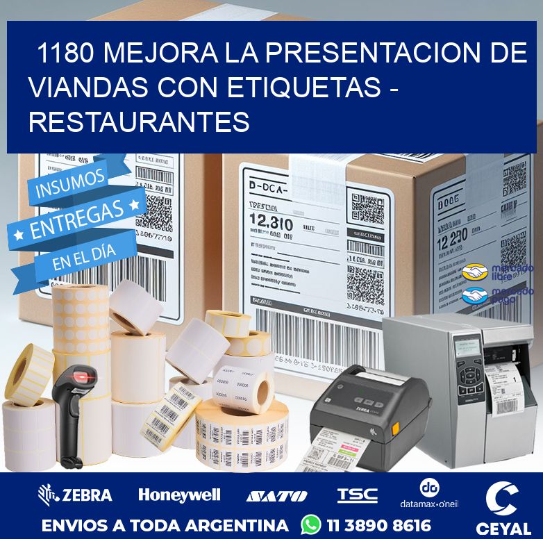 1180 MEJORA LA PRESENTACION DE VIANDAS CON ETIQUETAS - RESTAURANTES