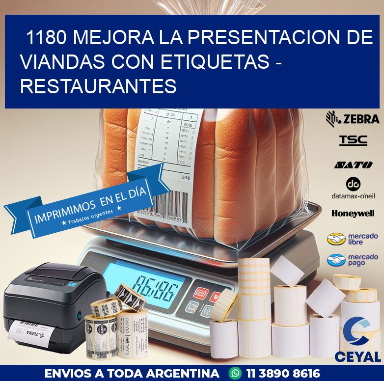 1180 MEJORA LA PRESENTACION DE VIANDAS CON ETIQUETAS - RESTAURANTES