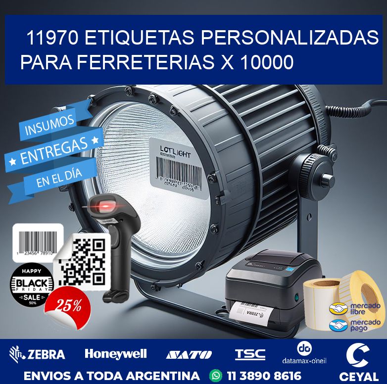 11970 ETIQUETAS PERSONALIZADAS PARA FERRETERIAS X 10000