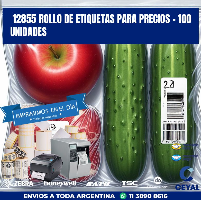 12855 ROLLO DE ETIQUETAS PARA PRECIOS - 100 UNIDADES