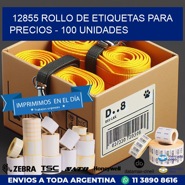 12855 ROLLO DE ETIQUETAS PARA PRECIOS – 100 UNIDADES