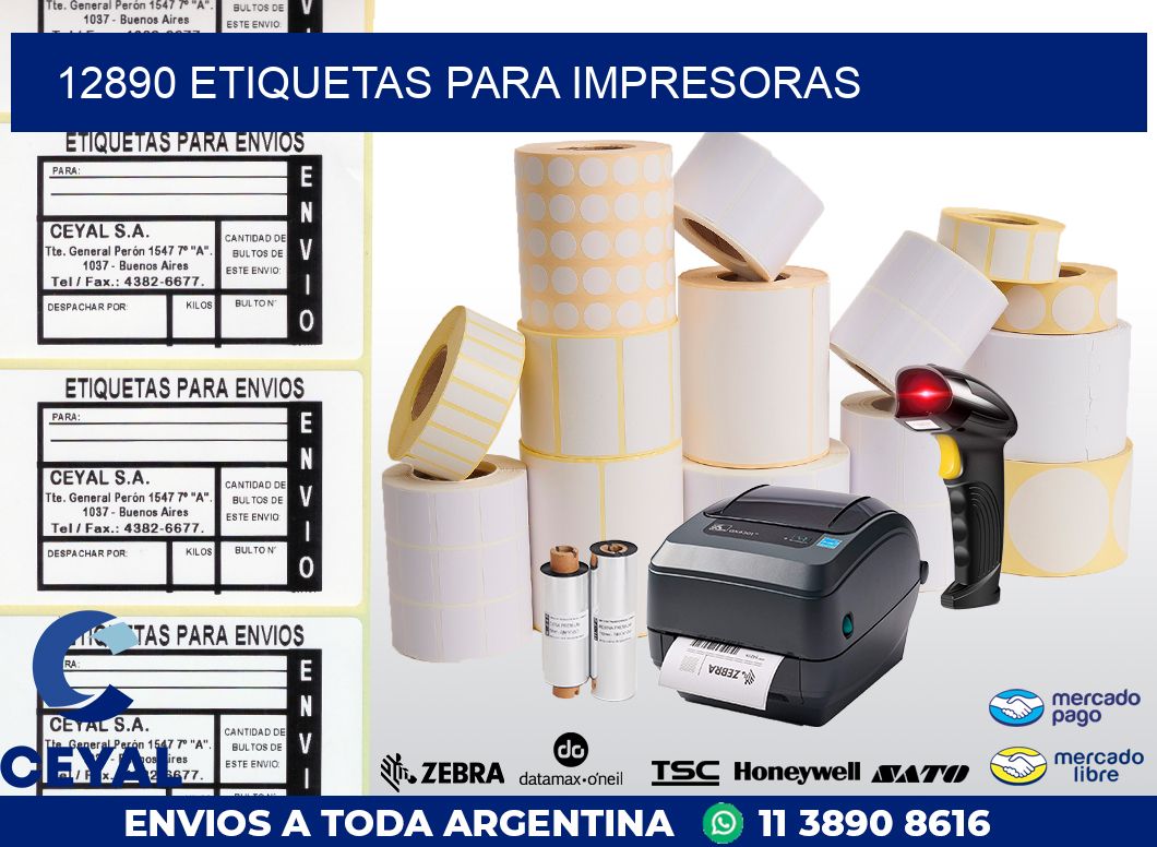 12890 ETIQUETAS PARA IMPRESORAS