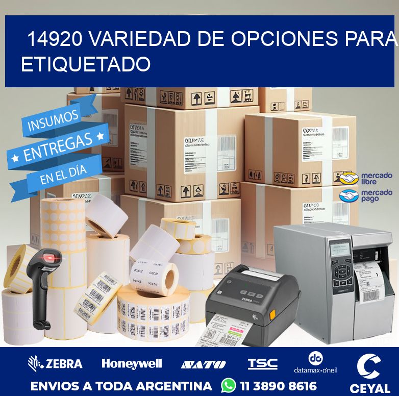 14920 VARIEDAD DE OPCIONES PARA ETIQUETADO