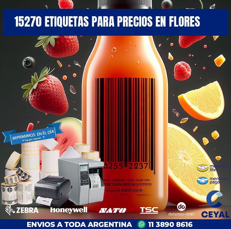 15270 ETIQUETAS PARA PRECIOS EN FLORES