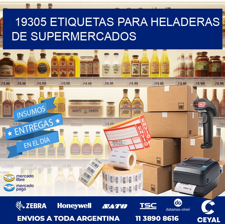 19305 ETIQUETAS PARA HELADERAS DE SUPERMERCADOS