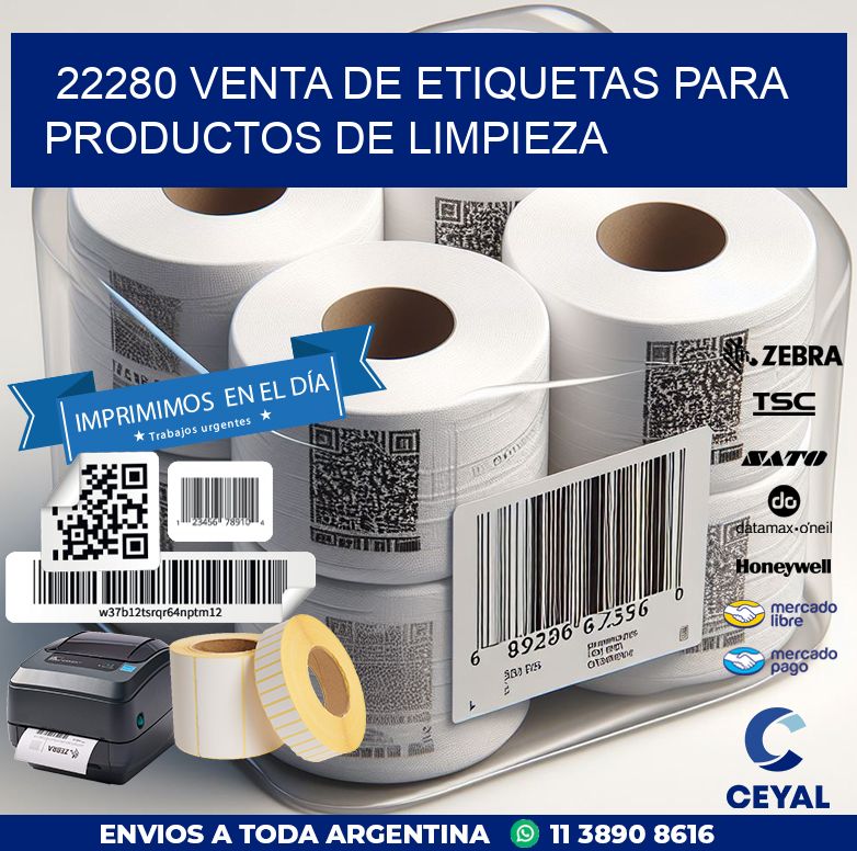 22280 VENTA DE ETIQUETAS PARA PRODUCTOS DE LIMPIEZA