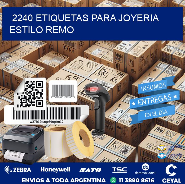 2240 ETIQUETAS PARA JOYERIA ESTILO REMO