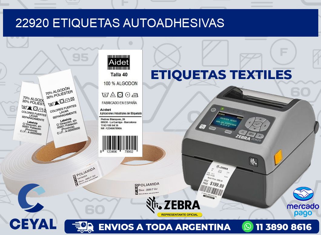 22920 ETIQUETAS AUTOADHESIVAS