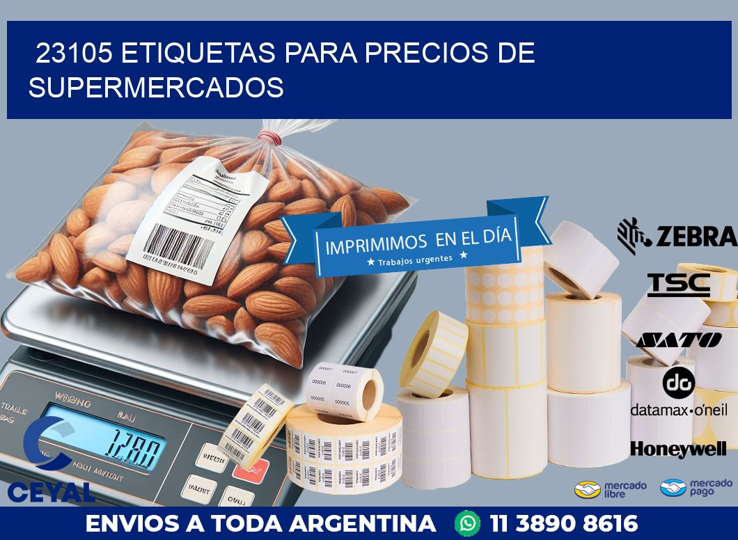 23105 ETIQUETAS PARA PRECIOS DE SUPERMERCADOS