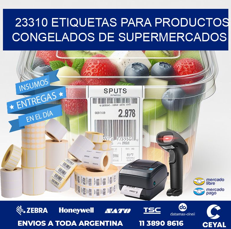 23310 ETIQUETAS PARA PRODUCTOS CONGELADOS DE SUPERMERCADOS