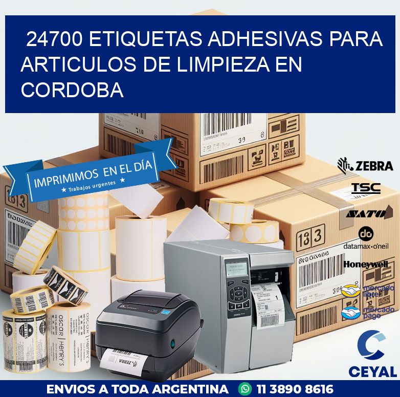 24700 ETIQUETAS ADHESIVAS PARA ARTICULOS DE LIMPIEZA EN CORDOBA