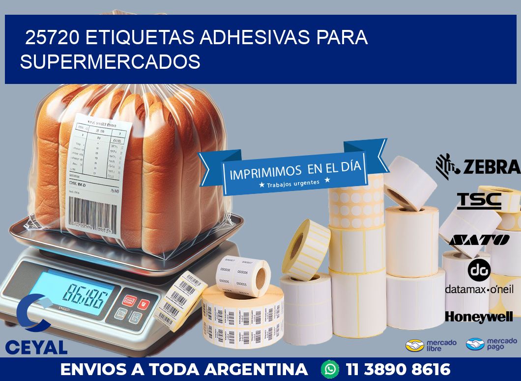 25720 ETIQUETAS ADHESIVAS PARA SUPERMERCADOS